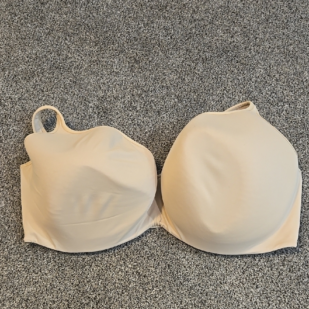 Cacique Women Tan Seamless Cream Bra Swim Sz 46H